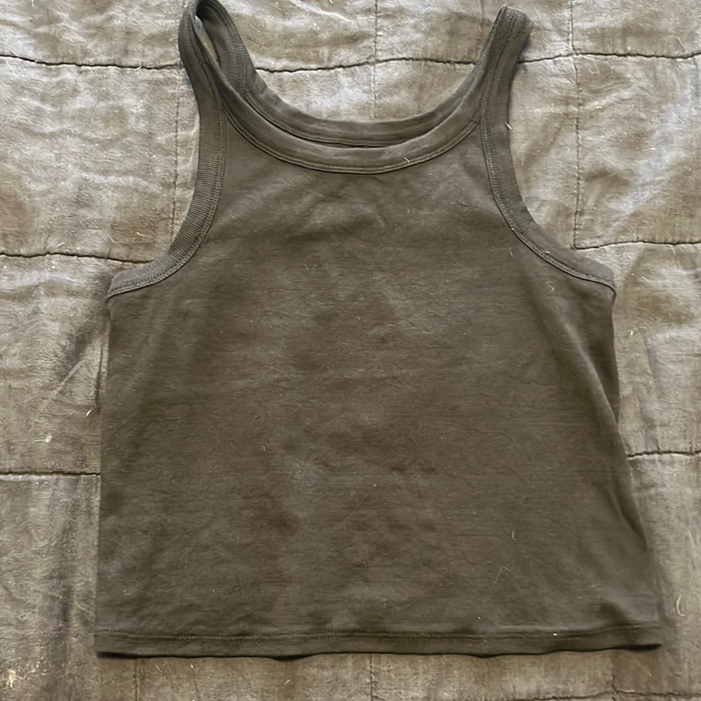 Everlane Pima micro rib crop tank - size large excellent condition